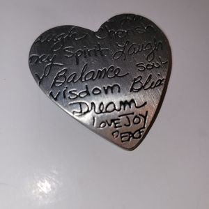 VINTAGE PEWTER HEART